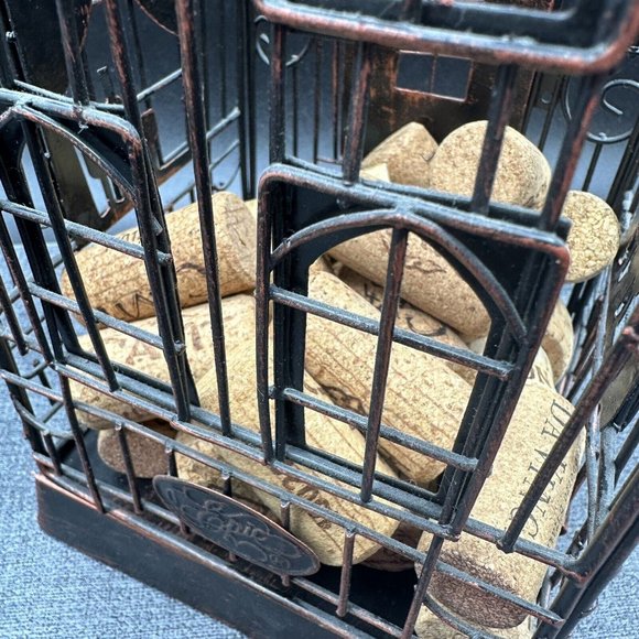Metal Rustic Wine Bottle Cork Cage Cork Holders for Cork Collectors Home Decor - Picture 10 of 14